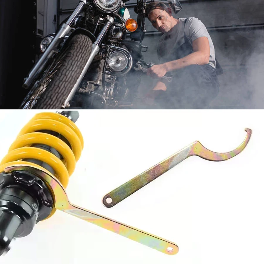 185mm Motorcycle Repair Tools Shock Absorber Moto Spanner Wrench Spring Adjuster Absorption Tool Modification Accessories