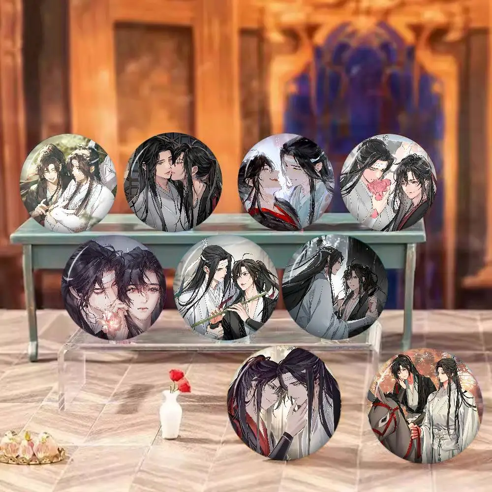 Mo Dao Zu Shi Cute Anime Photo Brooches Creative Round Badge Gifts Pins 32/44/58mm