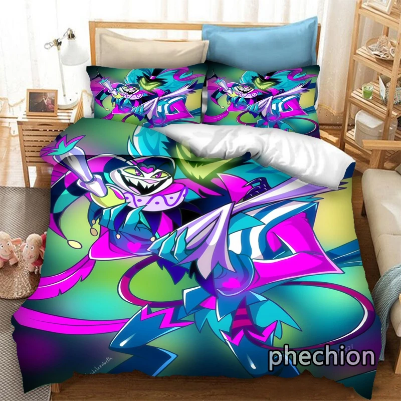 phechion Anime Helluva Boss 3D Print Bedding Set Duvet Covers Pillowcases One Piece Comforter Bedding Sets Bedclothes Bed K446