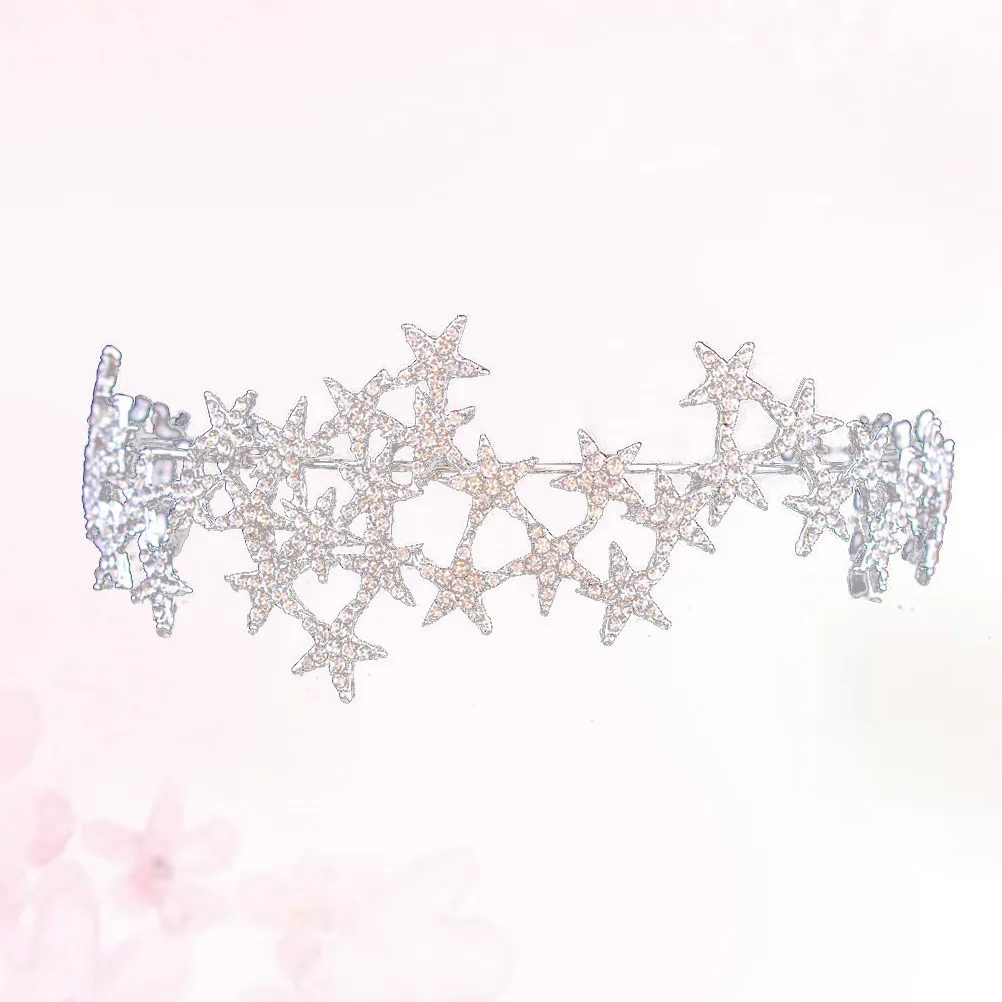 Wedding Bridal Tiara Crystal Rhinestones Crown for Women Elegant Sparkling Headpiece Chic Design Memory-Making Wedding