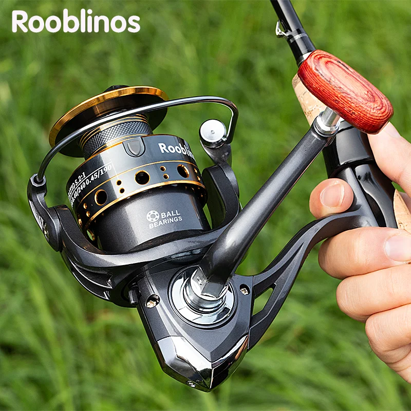 Rooblinos BK Spinning Fishing Reels For Saltwater Freshwater Metal Spool Left/Right Interchangeable Trout Carp Fishing Tackle
