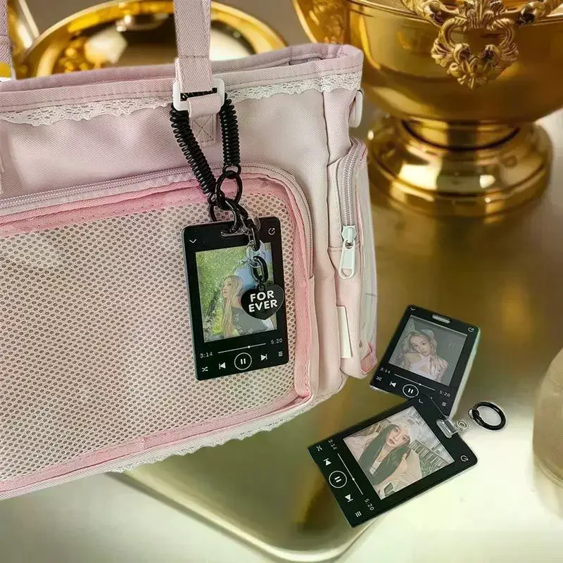 Revolutionary Audio Device Star Image Card Holder Student Badge Holder Image Display Secure Card Case Keyring Pouch Charm
