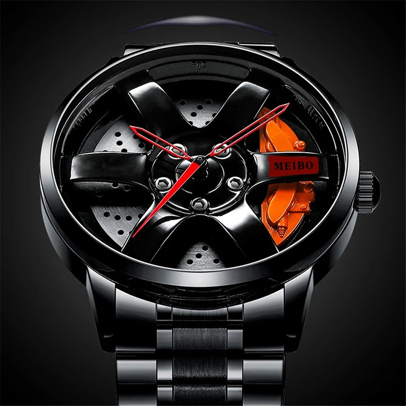New Arrival Fashion Watches Alloy Watch Band Black Round Stainless Steel Quartz Wrist Watch for Male Wristwatch