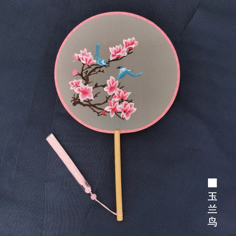 1PC Vintage Dancing Fan Chinese Traditional Round Palace Hand Fan Stage Perform Props Home Decoration