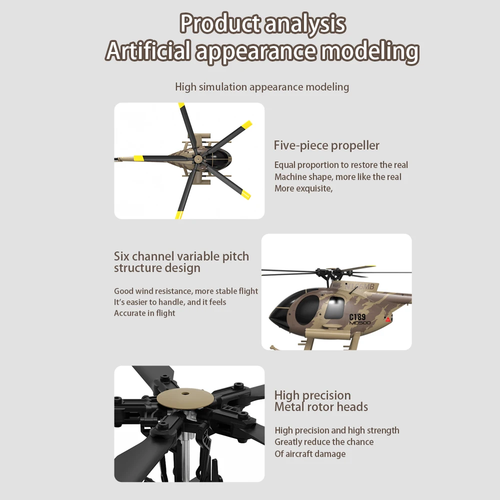 RC ERA C189(MD500)4CH هليكوبتر 1/28 15 دقيقة رحلة 6-محور الدوران المزدوج فرش تحديد المواقع التدفق البصري طائرة التحكم عن بعد #4