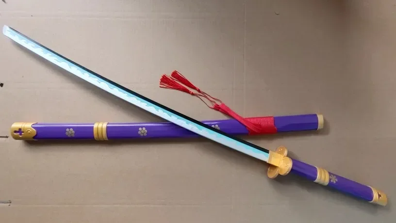 [VIP] 102cm Cosplay One piece zoro new sword enma sword weapon Katana Samurai Purple Wooden wood Sword model Anime Costume party