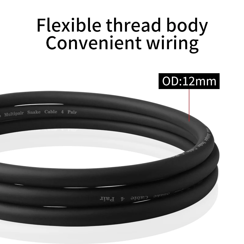 Snake Cable 2 4 6 8 12 channel XLR Cable 3 Pin Male To Female Multi-Media Professional Audio Extension Stage Extension Cord