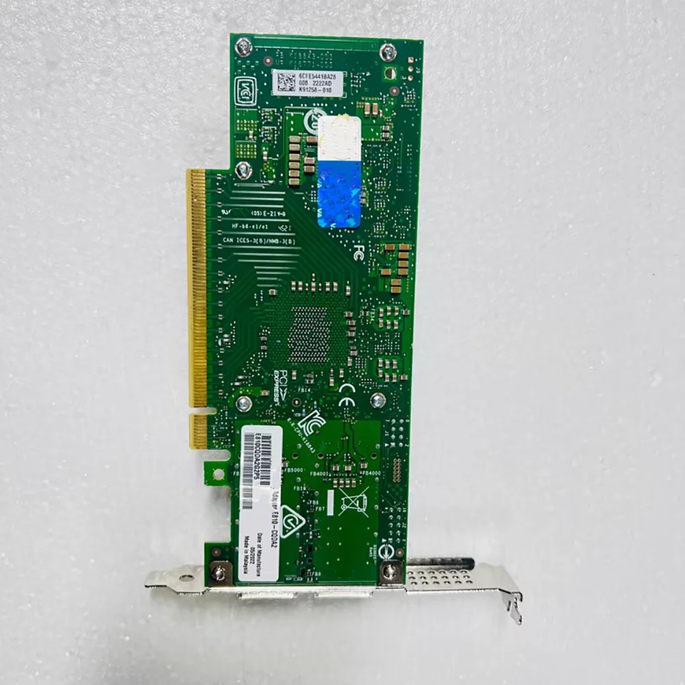 Almost new E810-CQDA2 Dual-port 100Gb 10-Gigabit Fiber Network Card QSFP28 PCI-E 4.0 X16