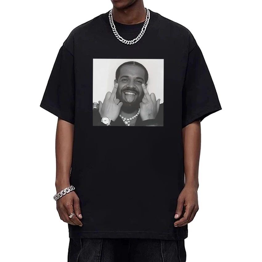 

Fashion Drake Street Hip Hop Tour Graphic Print Oversized t-shirt Crew Neck 100% Cotton Men Women short sleeve Tee shirt Unisex
