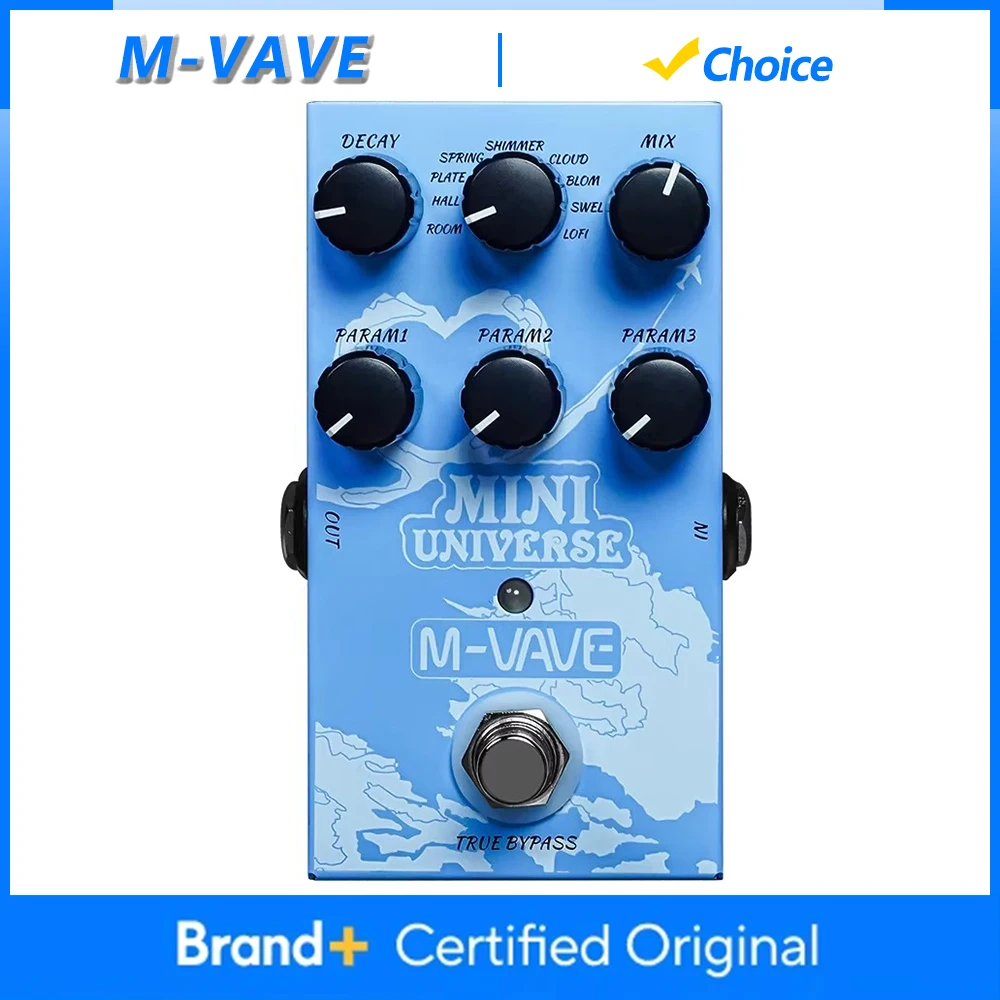 

M-VAVE Mini Universe педаль эффектов для гитары, цифровой эффект реверберации, педаль True Bypass, детали и аксессуары для электрогитары