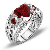 Classic 5 Color Authentic 925 Sterling Silver Ring Multicolor Love Heart Zircon Ring Wedding Jewelry Gift for Mother Anel Bijoux