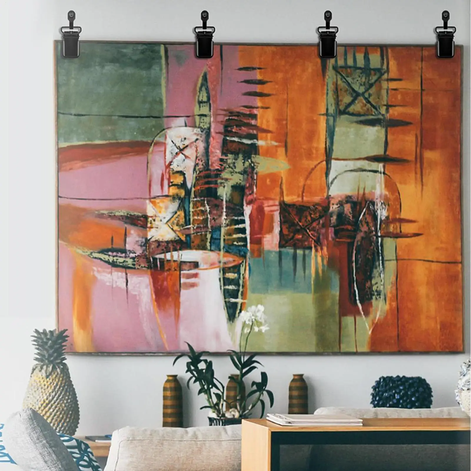 

Вешалка для одеял для стены, крючки для дисплея, зажимы, вешалки для ковров, зажимы для настенных штор, одеяло, гобелен, ткань, художественные украшения