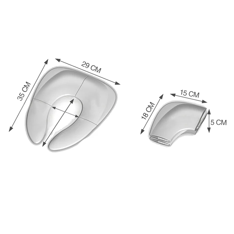 AS96-Folding Travel Toilet Seat For Toddlers - Portable & Secure Potty Training Seat, Non-Slip Suction Cups Pink 35 X 29Cm