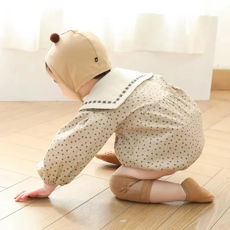 1Pair Baby Knee Pads Toddler Crawling Anti-Slip Kneepads Unisex Boy Girl Elbow Cushion Pad Safety Protector Cotton Leg Warmer