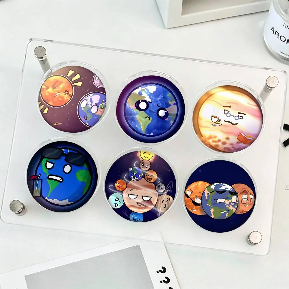 Cartoon S-Solar Balls Round Badges Can Be Used To Decorate Clothes And Backpack Pins