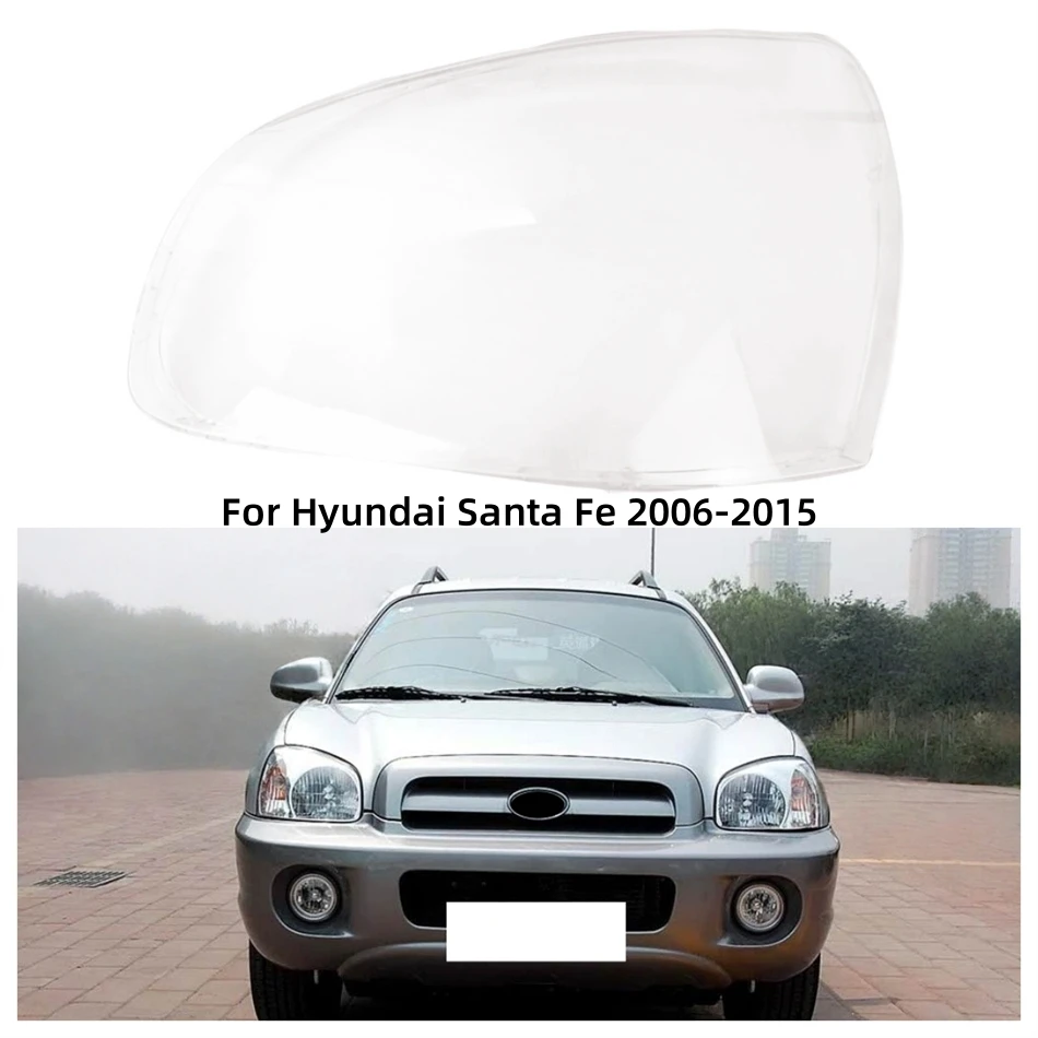 For Hyundai Santa Fe 2006-2015 Auto Accessories Transparent Housing Headlamp Lens Cover Shell Headlight Seal Cover