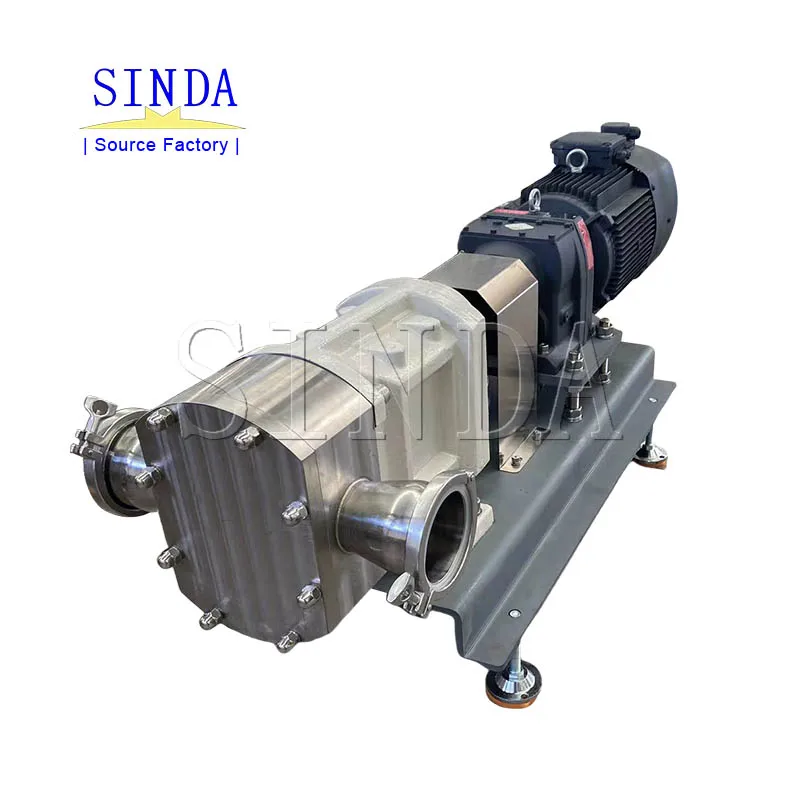 Sanitary Stainless Steel Food Grade Rotary Lobe Pump High Viscosity Honey Chocolate Syrup Shampoo Transfer Pump