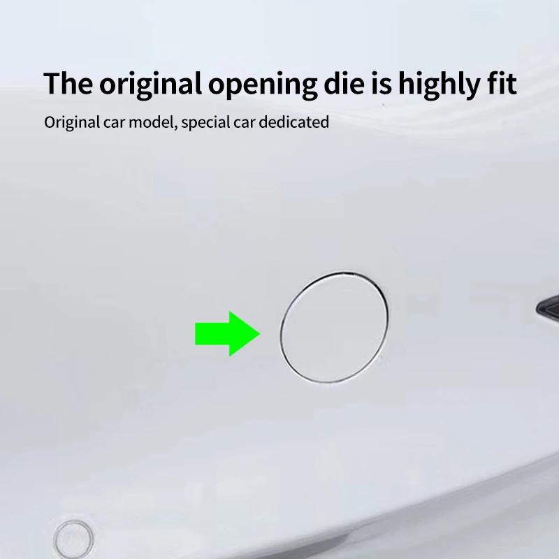 السيارات المصد الأمامي هوك سحب العين تريم ، مقطورة كاب المكونات لنموذج تسلا 3 ، قطع غيار السيارات الملحقات