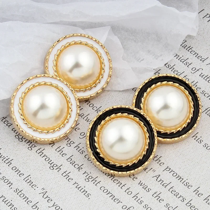 6pcs Luxurious Sewing Accessories Rhinestone Round Metal Buttons For Clothing Shirt Jacket