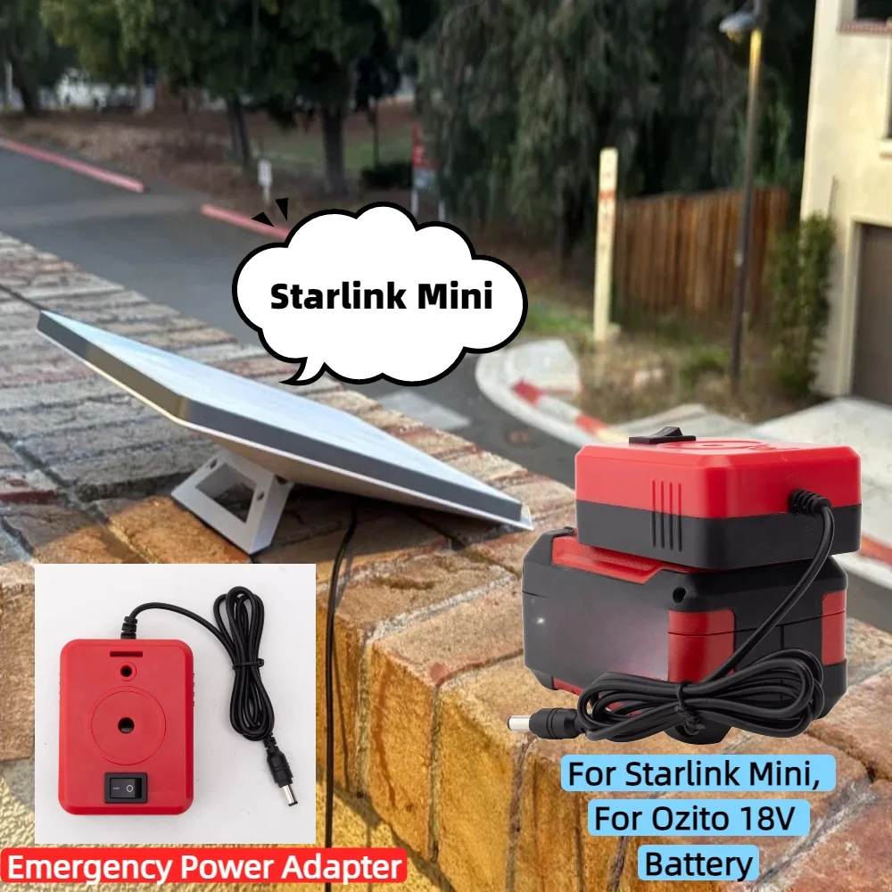 

Emergency Power Adapter for Starlink Mini, for Ozito 18V Battery, 1M Cord Power Supply for Starlink Mini Satellite Internet