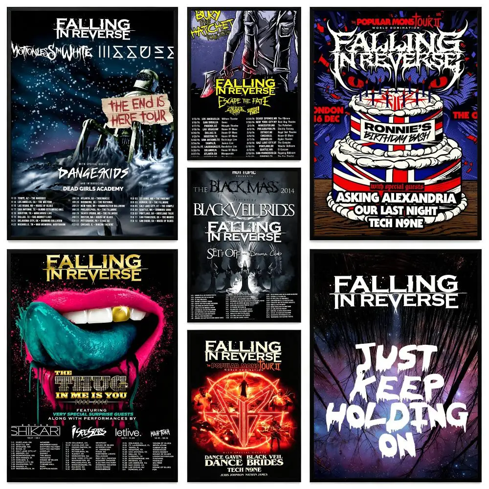 music Falling in Reverse Poster Poster HD Printing Premium Luxury Style Wall Art Home Decor For living room Bedroom Gift