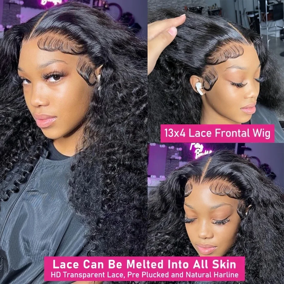 200 densidade onda de água peruca dianteira do laço 4x4 5x5 peruca fechamento do laço 13x4 13x6 hd laço frontal 360 encaracolado perucas de cabelo humano para mulher