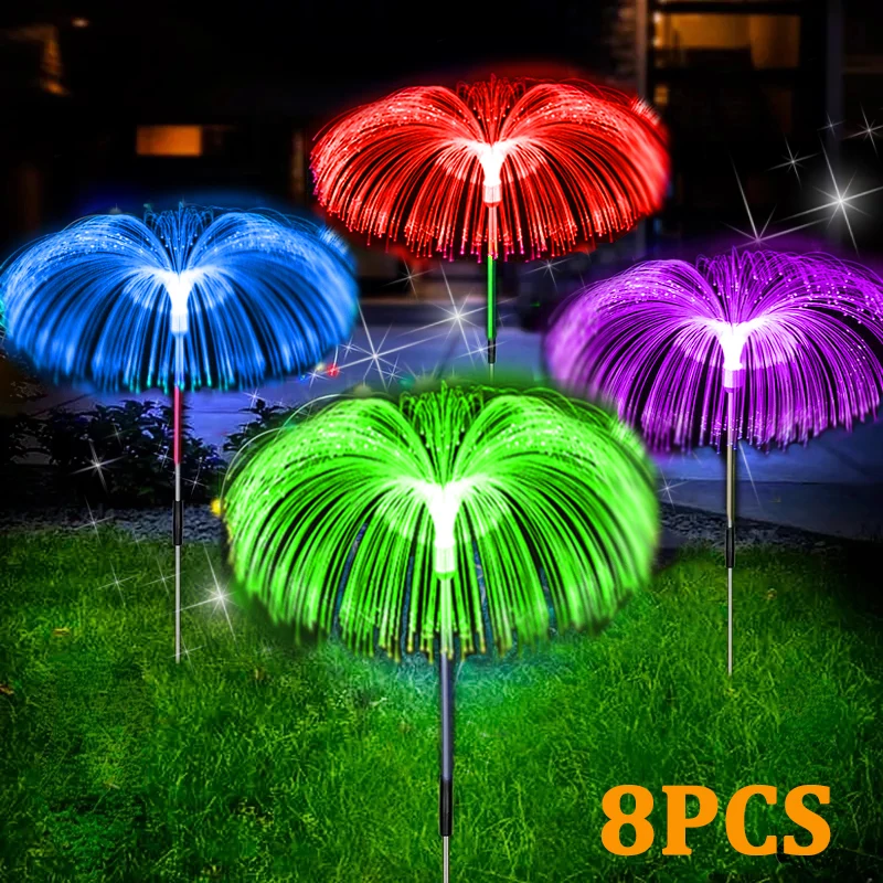 

Solar fiber jellyfish lamp garden light outdoor waterproof lawn light outdoor/courtyard/villa/patio/decoration