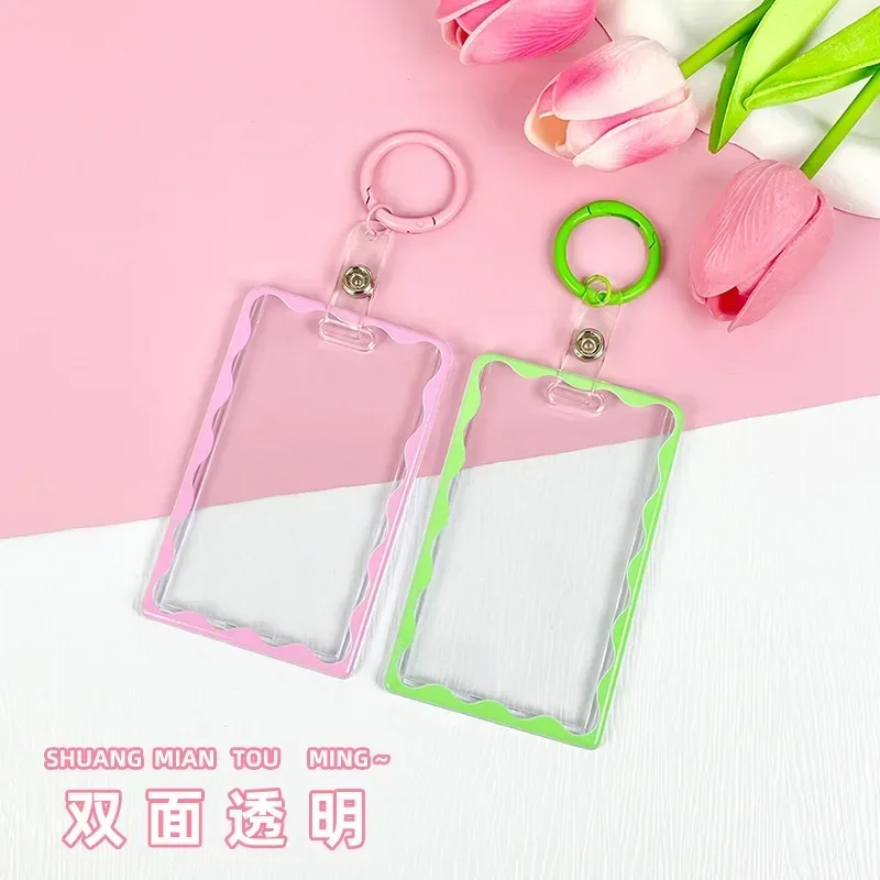 Students Bus ID Cards Protection Cover Holser Clear Visible Staff Working Cards Holder Photo Sleeves Card Case Photo Protector