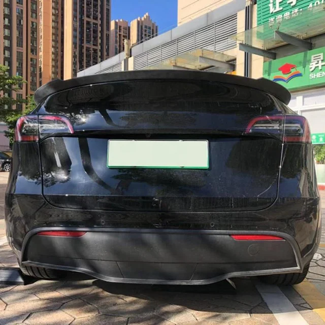 Performance Upgrade Carbon Fiber Rear Trunk Spoiler Wing Car Bodykit For Tesla Model Y 2020 2021