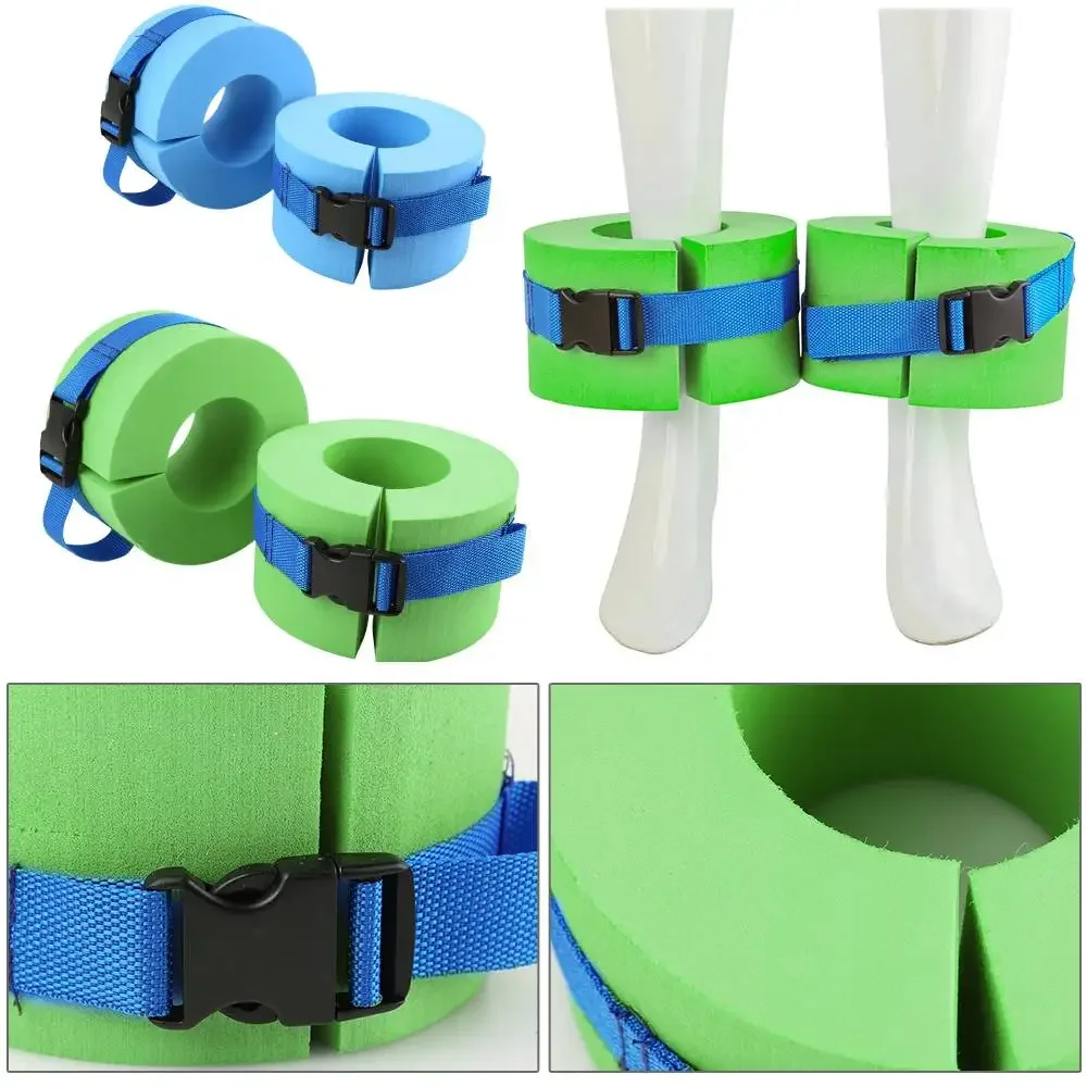 2pcs Aquatic Cuffs Swimming Leggings Arm Floating Ring Heavy Weights Water Exercise Aerobics Rings Swim Accessories