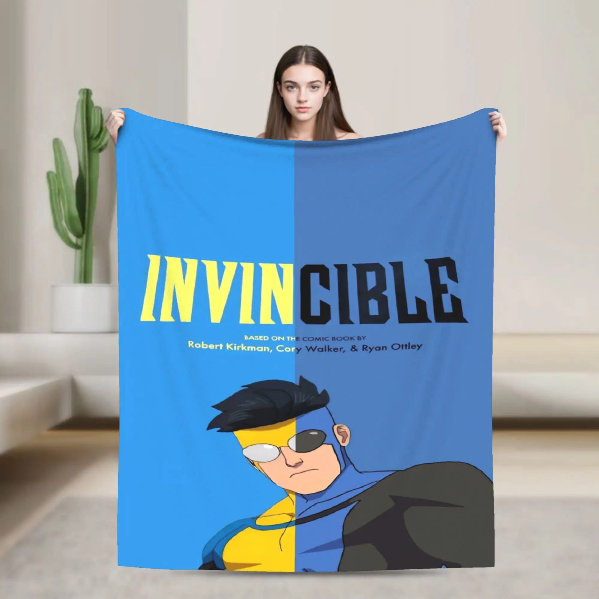 I-Invincible-S Plush Blankets Students  Flannel Throw Blanket For Bedroom Super Soft Design Quality Bedspread Gift
