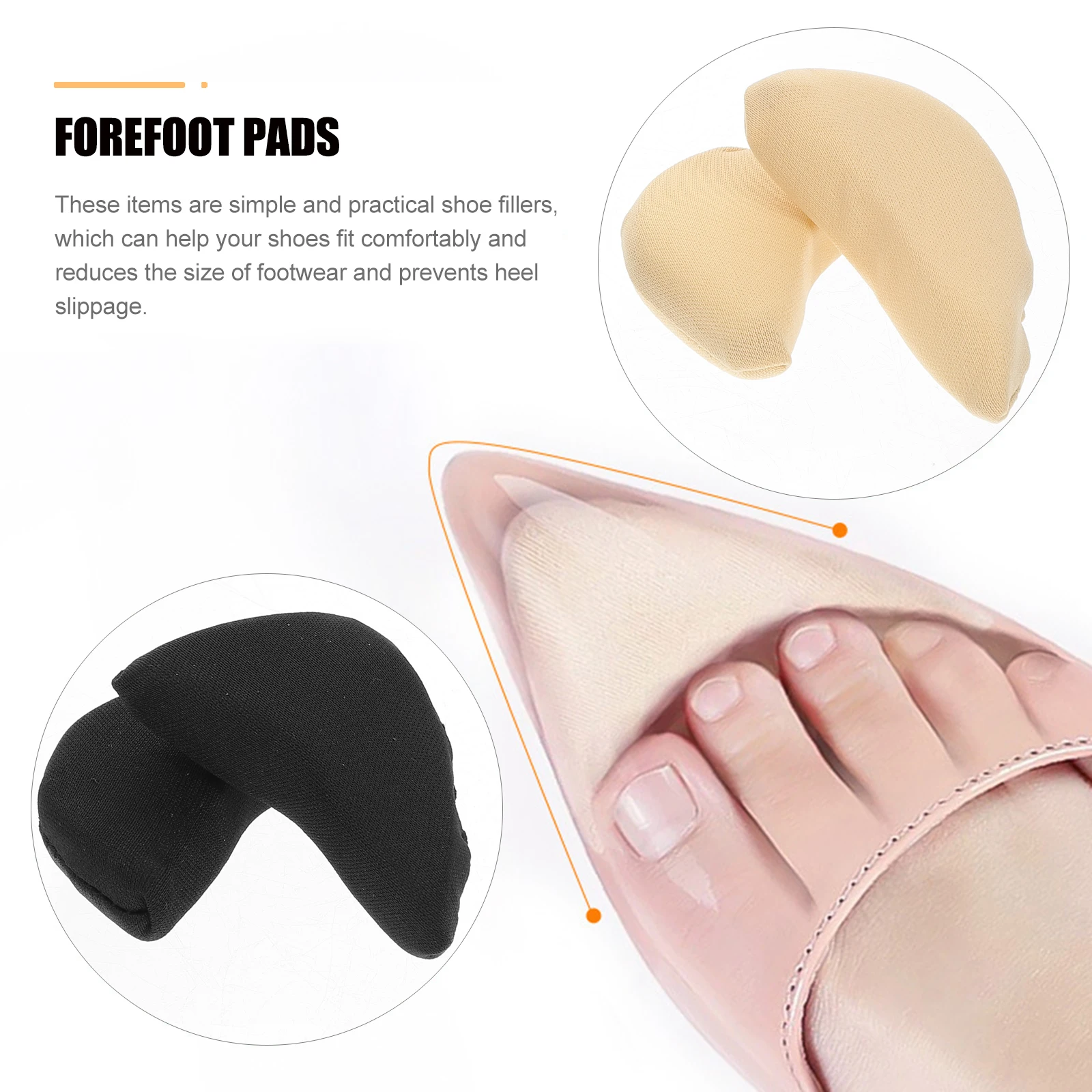 

6 Pairs Absorb Sweat Pain Relief Insoles Women's Foot Pads Heel Grips Shoes Cushion High Inserts
