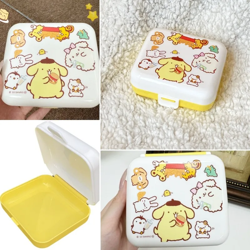 

Sanrio POMPOMPURIN мультяшный флип-стиль для ювелирных изделий и косметики, многофункциональная пыленепроницаемая коробка для хранения, портативный настольный органайзер