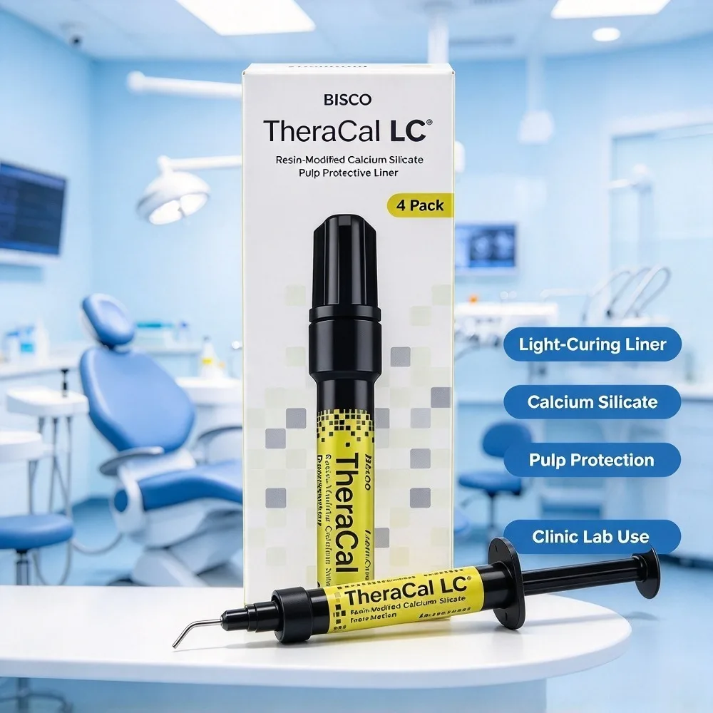 Dental Light-Curing Calcium Silicate Liner Pulp Protection Material 1/2/4 Pack for Clinic Lab Restoration Capping Use Kit Tool