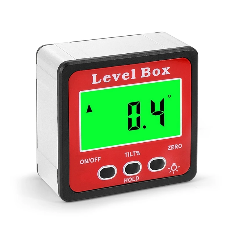 

Digital Level Box Protractor Angle Finder 90 Degree Level Gauge Bevel Gauge Inclinometer With Magnetic Based Backlight