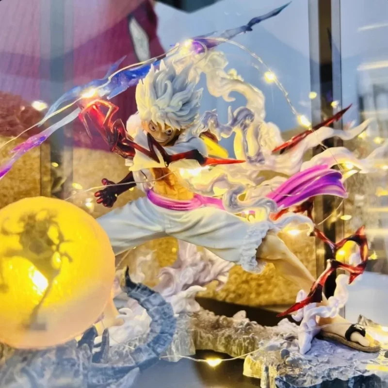 Figura Sun God Gear 5 Nika rufy Action Figure Gk Thunderbolt Monkey D rufy Model Pvc collezione di giocattoli da collezione modalità ornamento