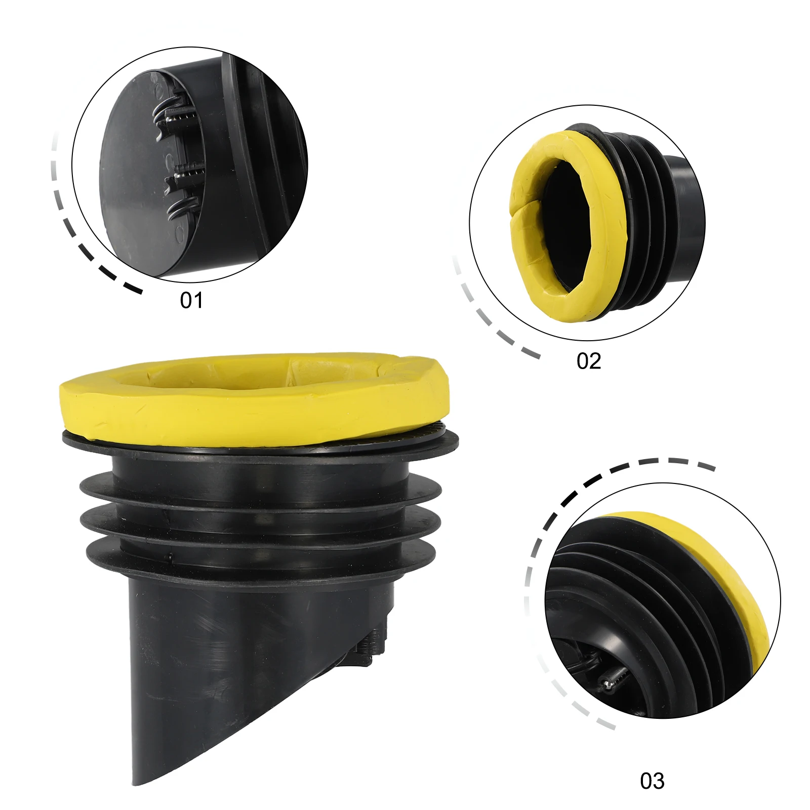 Toilet Flange Flange Check Valve Toilet Accessories Wax Ring With Backflow Anti-backflow Check Valve Leak-Proof