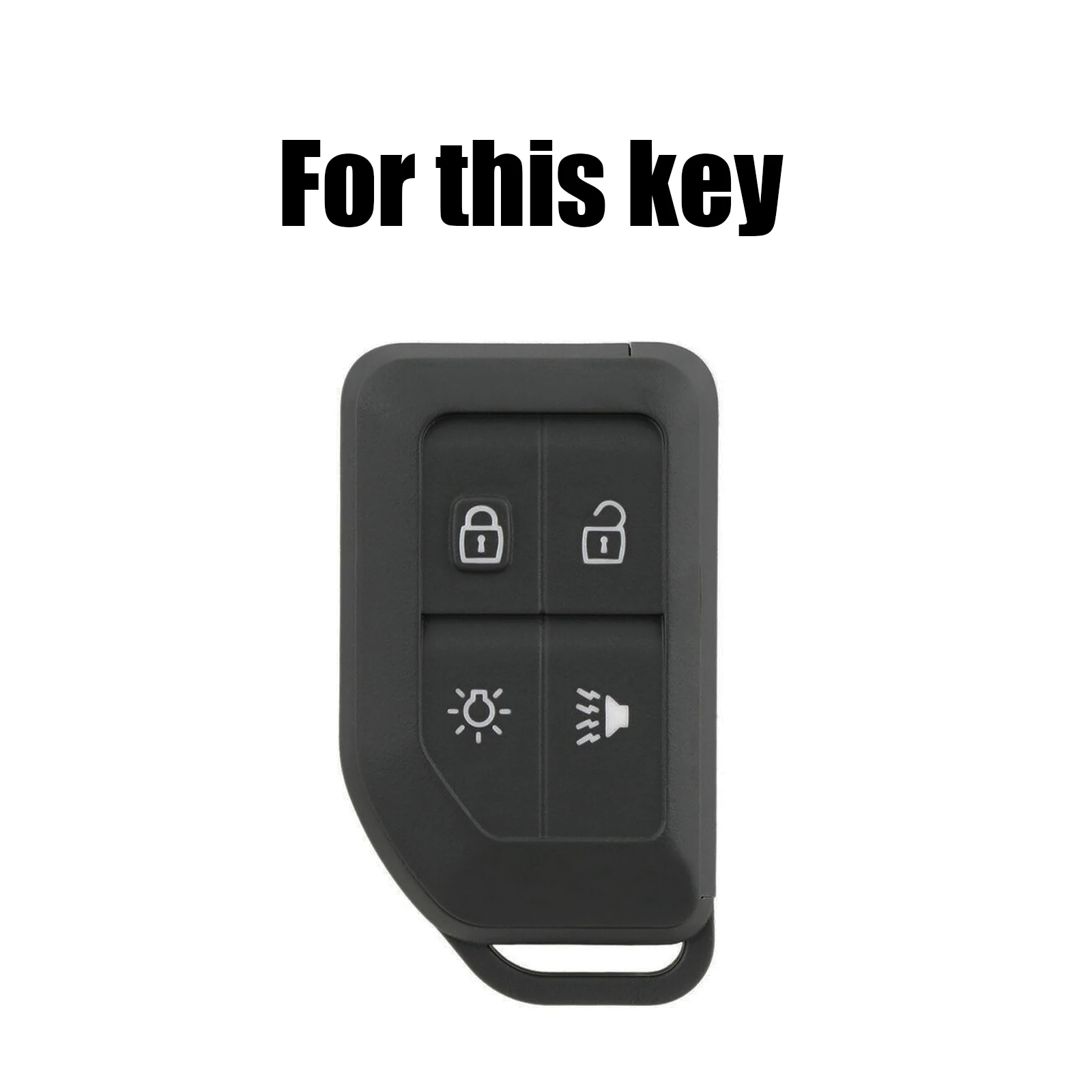 4 Button Silicone Smart Remote Car Key Chain Ring Cover Case Shell Protector For Volvo Truck FH16 CARGO 555 FM Interior styling