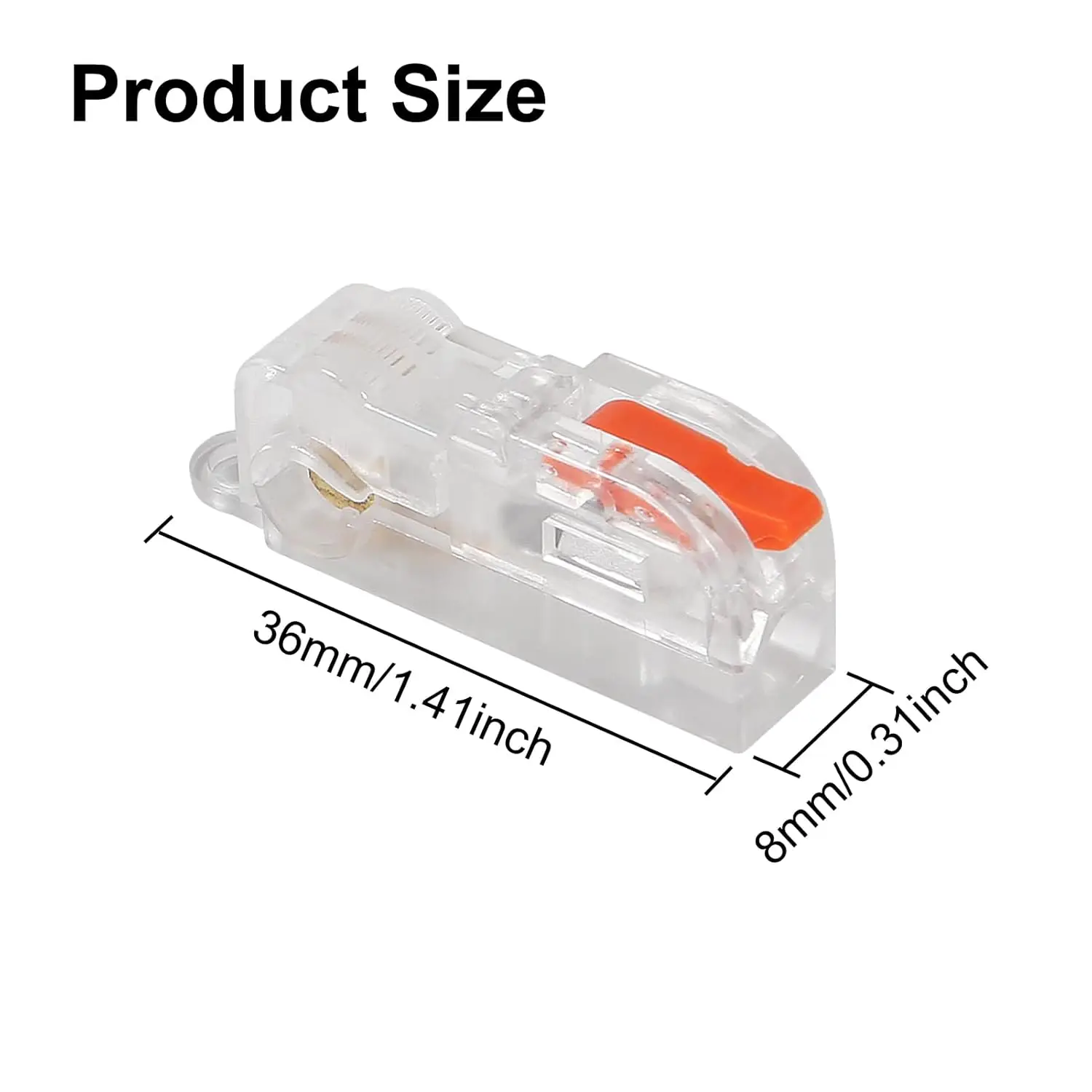 20 STKS T Tap Draad Connectors Disconnect Terminals, Laagspanning Draad Splitter Connector Push-in, Hendel Quick Draad Connectors