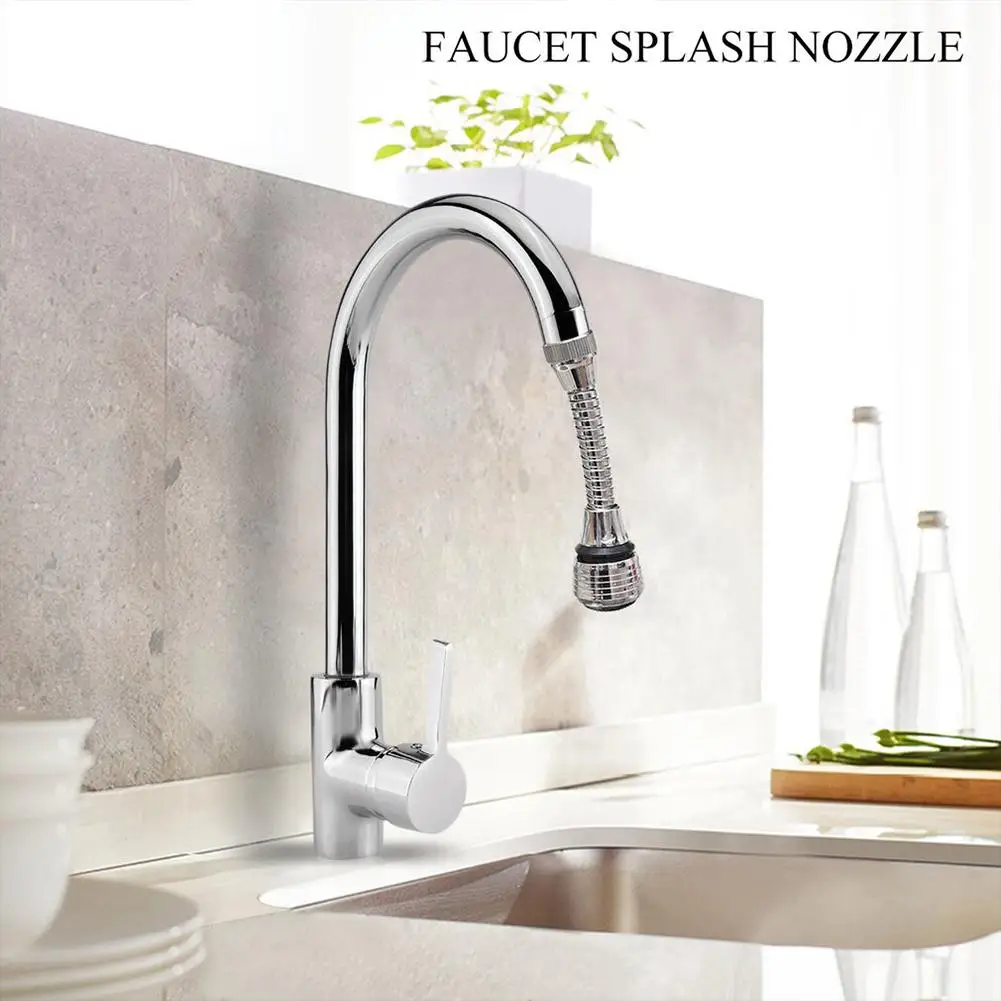 Kitchen Sink Faucet Sprayer Water Saving Aerator 360 Degrees Faucet Swivel Spouts Filter Free To Bend Nozzle Flexible Aerators