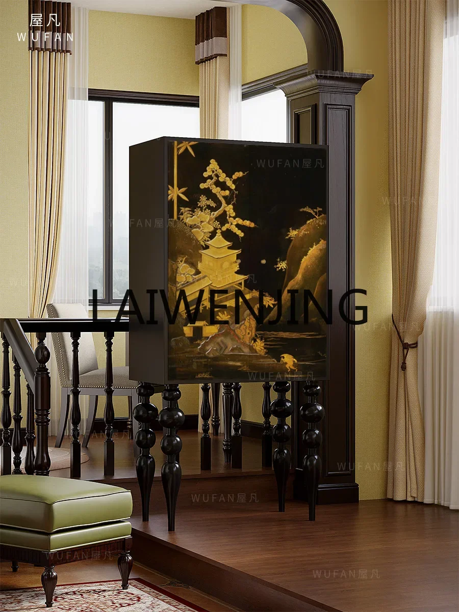 

Chinese Style Multi-Functional Solid Wood Chest of Drawers Living Room Wall High Leg Storage Bedroom Locker