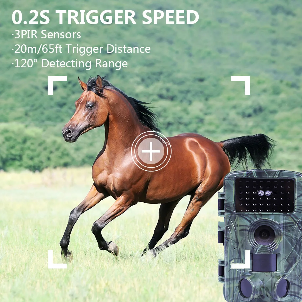 4K Video Hunting Shooting Wildlife Trail Camera Waterproof 60MP 30MP WIFI Live Stream Night Vision Outdoor  Photo Trap Camera