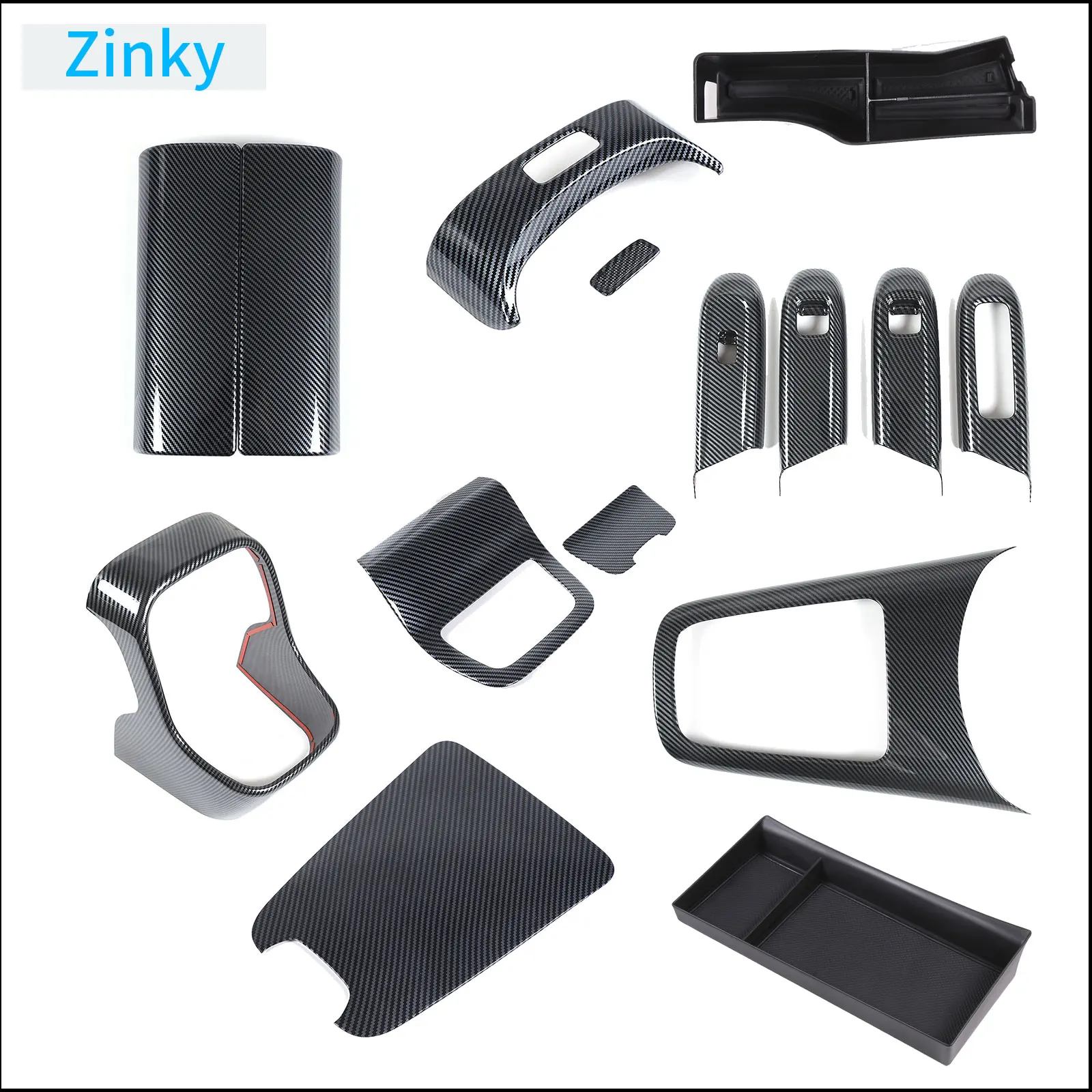 

Zinky ABS for Mercedes Benz E-Class W214 2024+ Car Central Control Gear Panel, Armrest Box, Rear Air Outlet frame Accessories