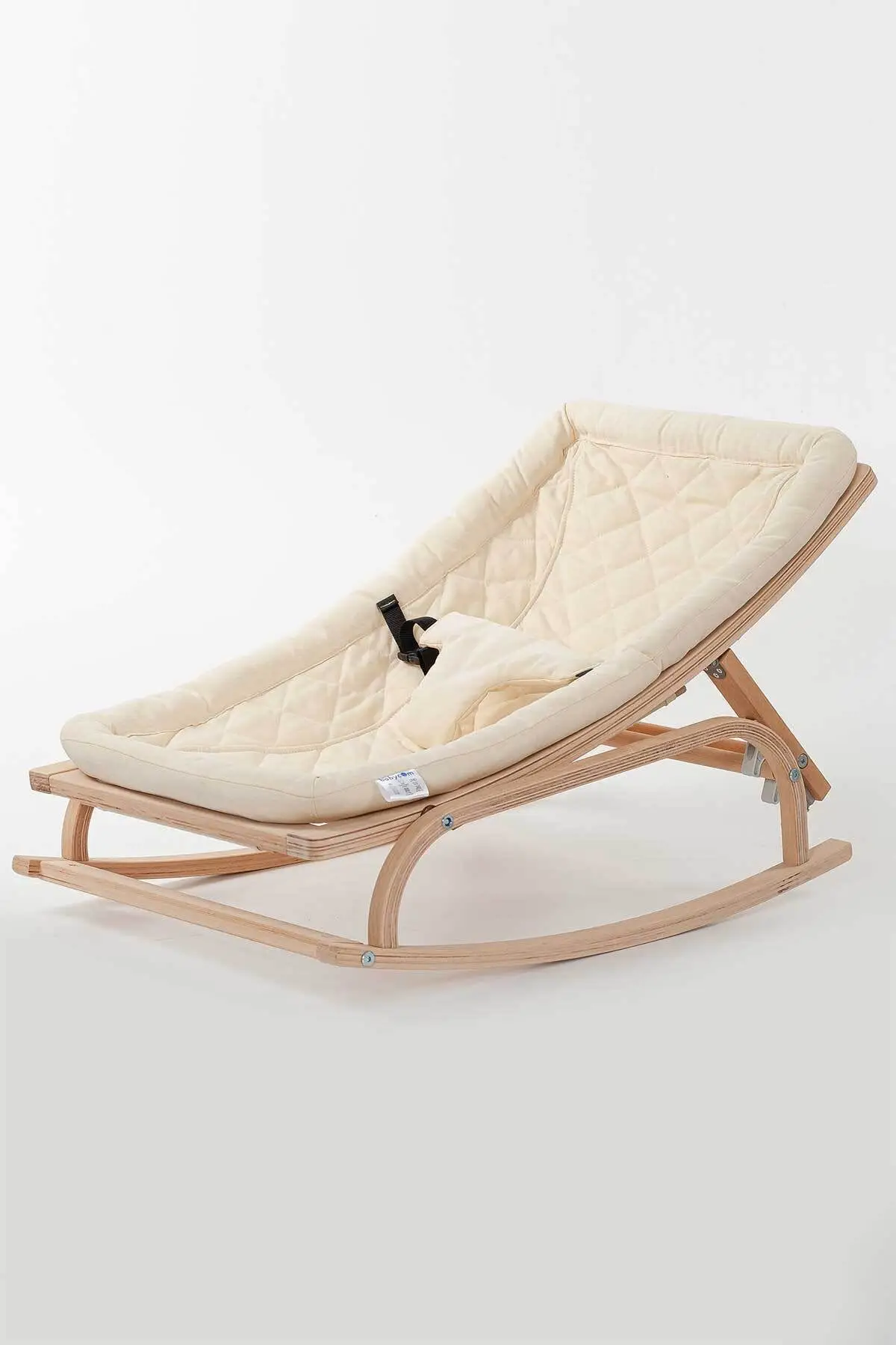 Natural Wooden Rocking Baby Sleeping Bed Baby Cradle Rocking Chair Baby 0-36 Months Swing Soothing Crib Newborn Gift