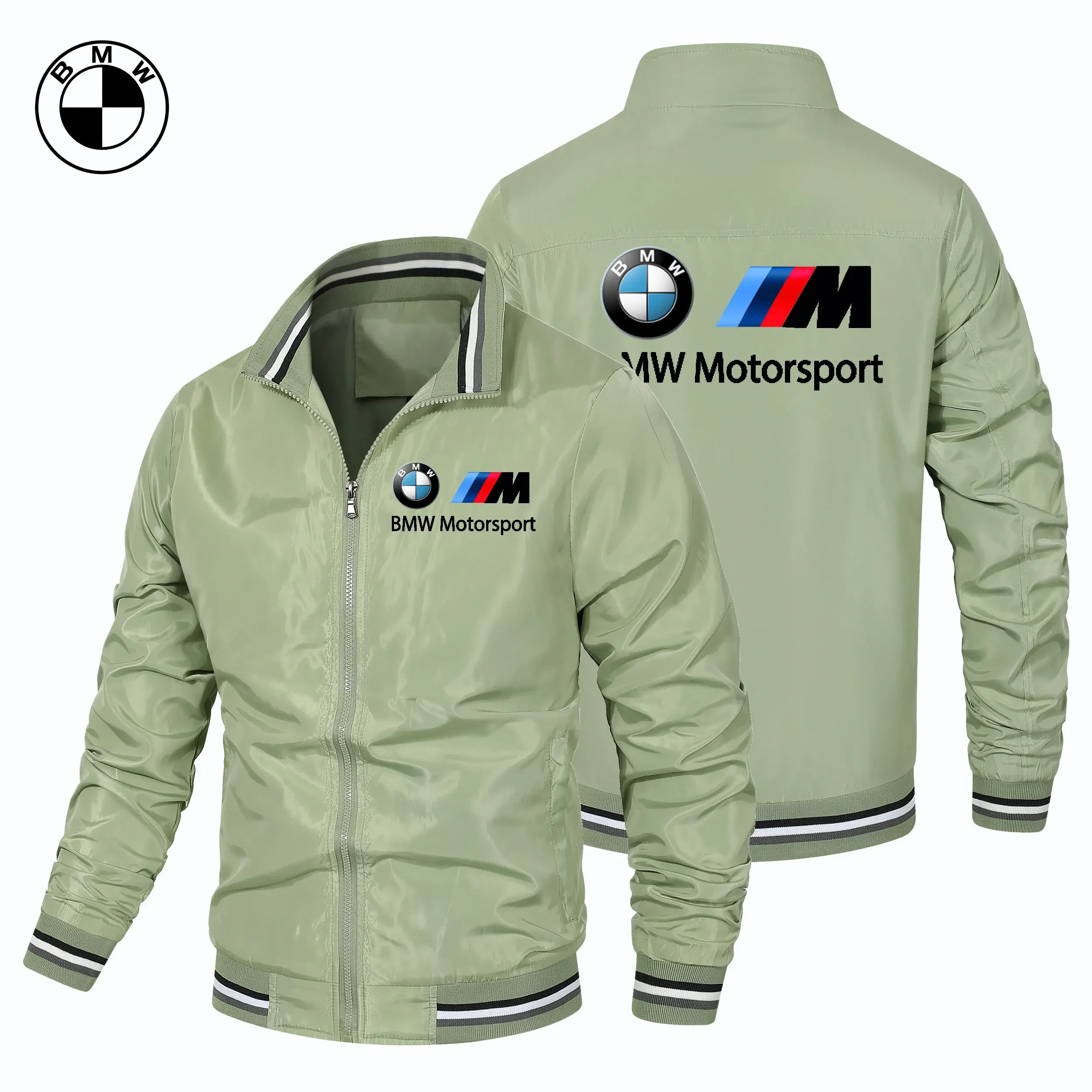 

Мотоциклетный топ на молнии, тонкая куртка BMW, мужская повседневная ветрозащитная куртка, повседневная мужская куртка-пулемет для кемпинга на весну и осень