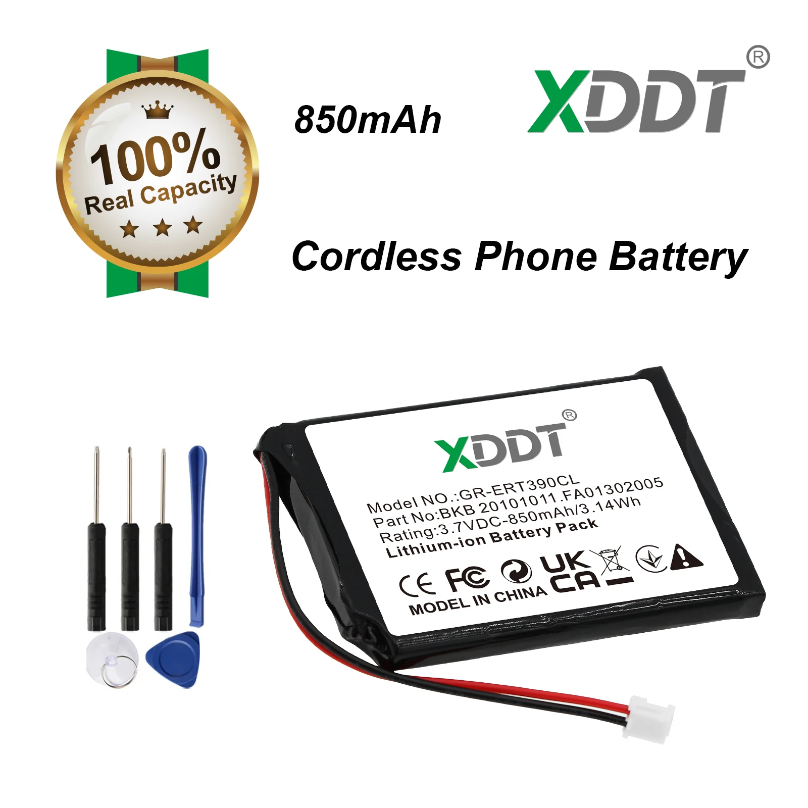 XDDT 850Ah Battery for Aastra  660177  660177/R1C  Ascom  D41 9D41 R1D D43  Avaya  DH6 DECT 3730 DECT 3720 Ericsson DT390