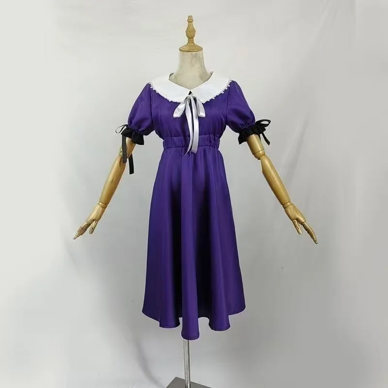 

College Island cos Saskatsu cosplay full set of purple dress anime