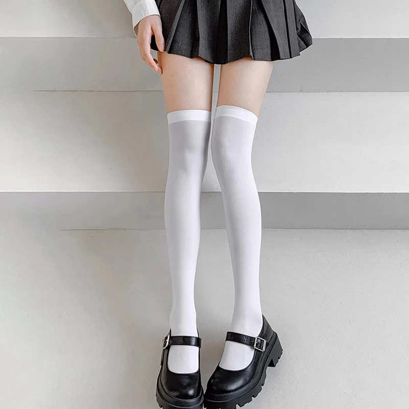 1/3 Paar Damen-Sommer-Kniestrümpfe, einfarbig, leicht, atmungsaktiv, weich, bequem, modisch, JK-Stil, lässige Socken – Detail 12