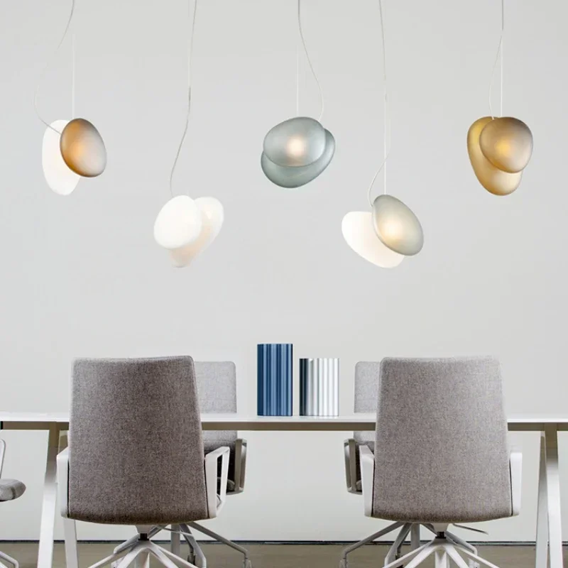 Plafonnier LED en Verre au Design Nordique Moderne et Créatif, Luminaire Décoratif d'Nik, Idéal pour un Restaurant, une Chambre à Coucher, une Cuisine, un Hôtel