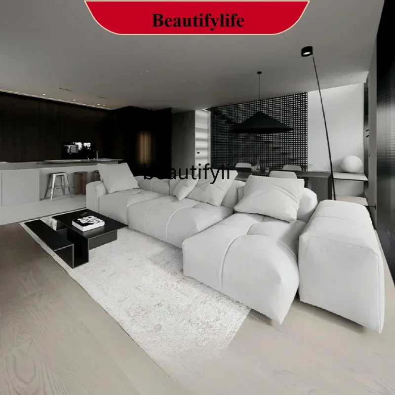 

X A13 Tofu block sofa Italian wabi-sabi wind module double-sided simple combination modern sofa